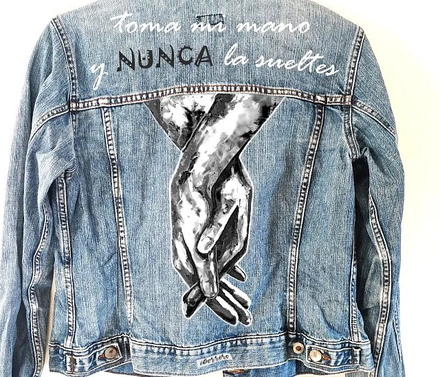 chaqueta personalizada iborrero custom denim jacket regalos personalizados originales disney bodas novias wedding bride 