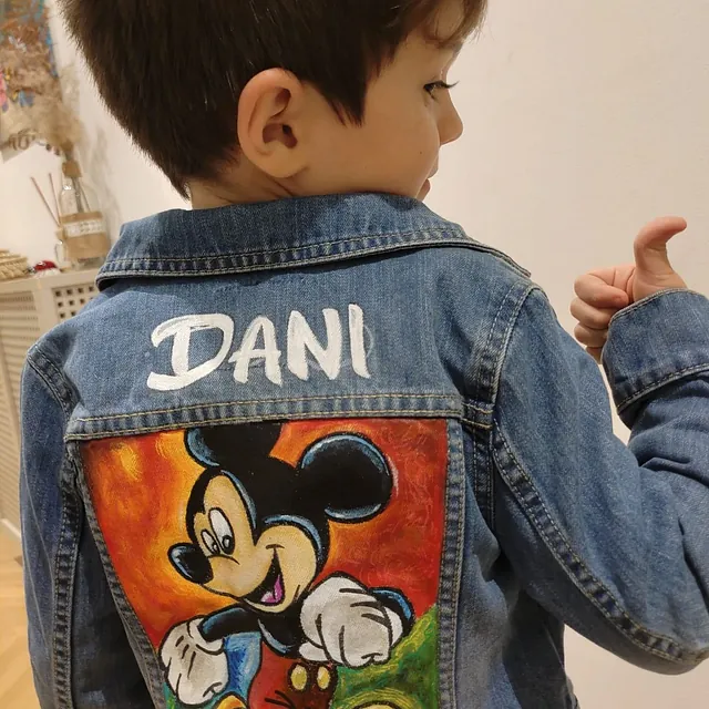 chaqueta personalizada iborrero custom denim jacket regalos personalizados originales disney